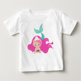 Camiseta De Bebé Sirena Linda, Cabello Rosa, Sirenita, Estrella de 
