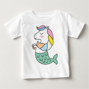 Camiseta De Bebé Sirena unicornio bebé 