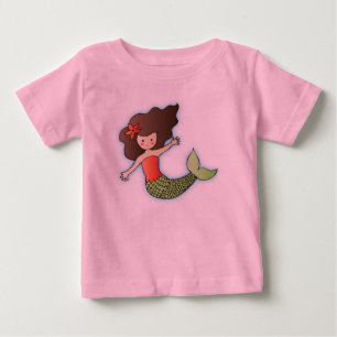 Camiseta De Bebé Sirenita para niños