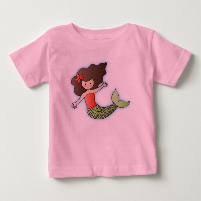 Camiseta De Bebé Sirenita para niños (Anverso)