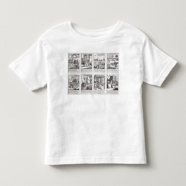 Camiseta De Bebé Sistema de naipes que representan satírico (Anverso)