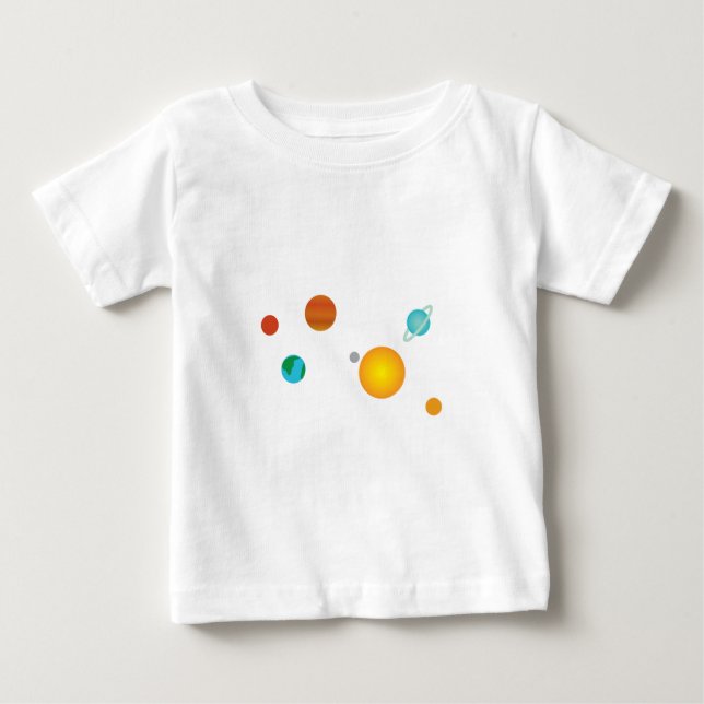 Camiseta De Bebé Sistema Solar (Anverso)
