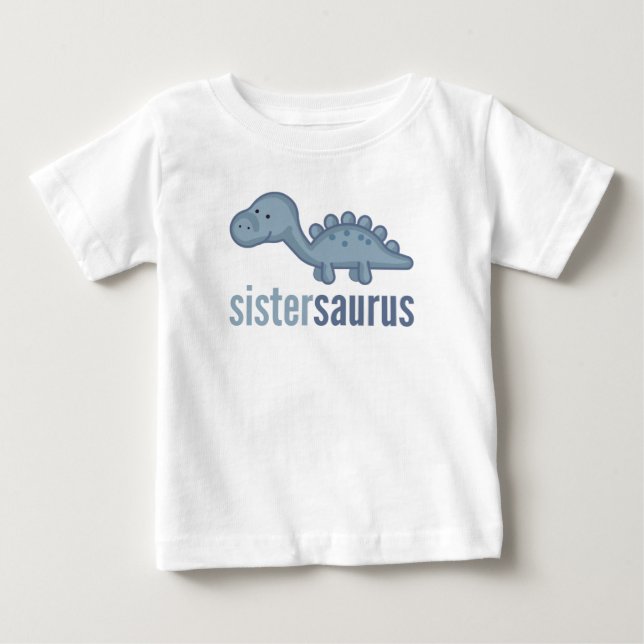 Camiseta De Bebé Sistersaurus Dinosaur Sister Matching TShirt (Anverso)