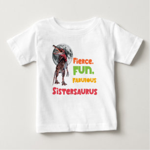 Camiseta De Bebé Sistersaurus Squad de Diseño de Dinos Hermanas Coi