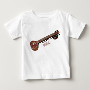Camiseta De Bebé Sitar personalizado ilustracion
