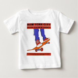 Camiseta De Bebé Skateboard Guay de Nueva York