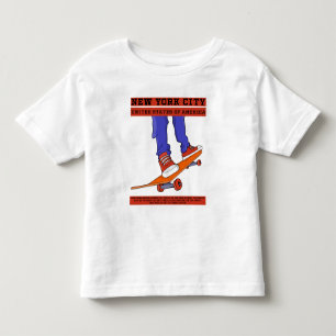 Camiseta De Bebé Skateboard Guay de Nueva York