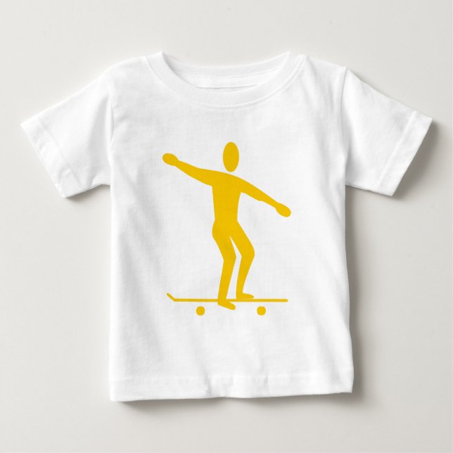 Camiseta De Bebé Skateboarding - Amber (Anverso)
