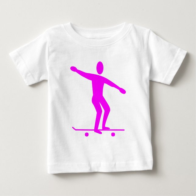 Camiseta De Bebé Skateboarding - Magenta (Anverso)