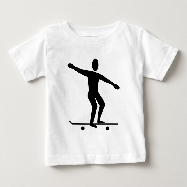 Camiseta De Bebé Skateboarding - Negro (Anverso)