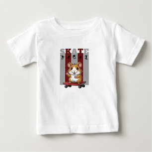 Camiseta De Bebé Skater Kawaii Hamster Print