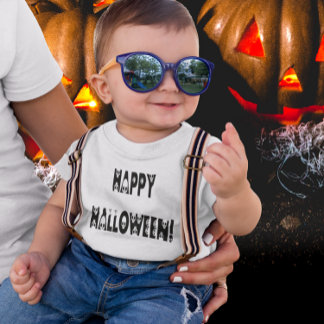 Camiseta De Bebé Skeleton Halloween Textos