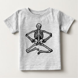 Camiseta De Bebé Skeleton negro