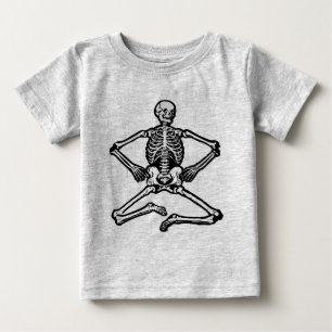 Camiseta De Bebé Skeleton negro