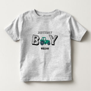 Camiseta De Bebé Sketchy Tractor Farm Boy Cumpleaños