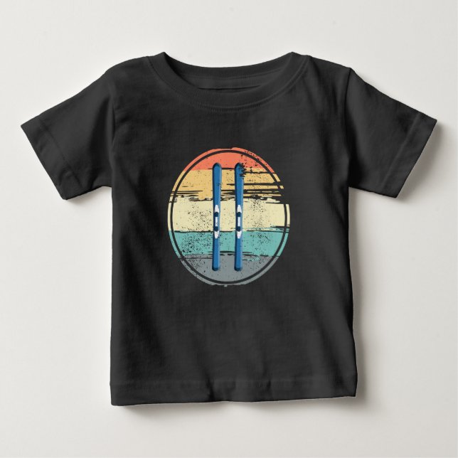 Camiseta De Bebé Ski Boards Vintage (Anverso)