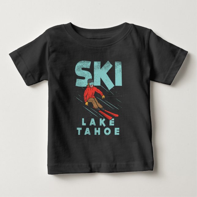 Camiseta De Bebé Ski Lake Tahoe (Anverso)