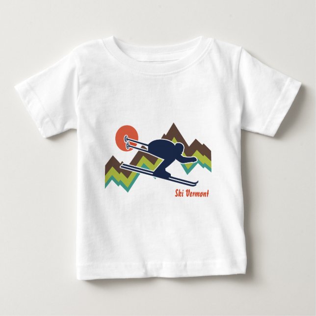Camiseta De Bebé Ski Vermont (Anverso)