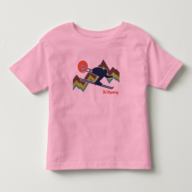 Camiseta De Bebé Ski Wyoming (Anverso)