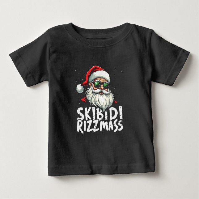 Camiseta De Bebé Skibidi Rizzmas Navidades divertidos de jerga gene (Anverso)
