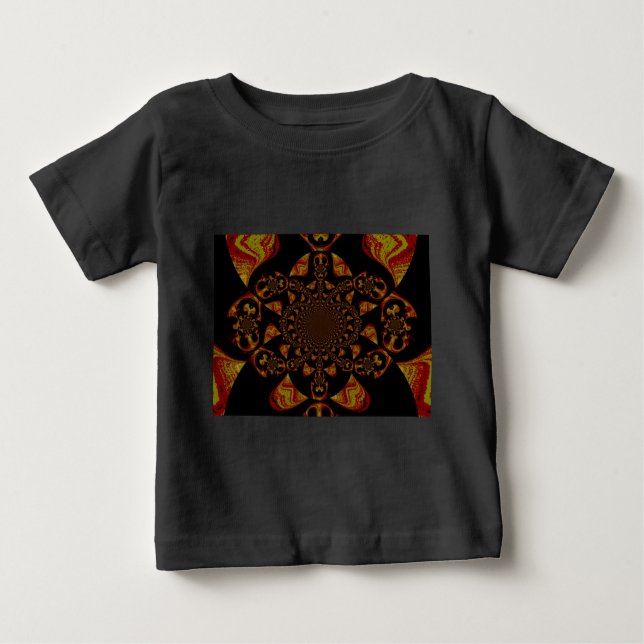 Camiseta De Bebé Skull Kaleidoscope Arte Imprimir (Anverso)