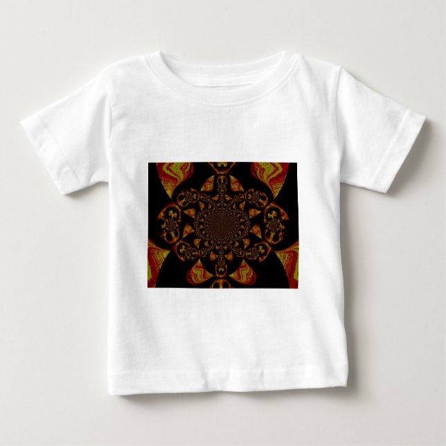 Camiseta De Bebé Skull Kaleidoscope Arte Imprimir (Anverso)