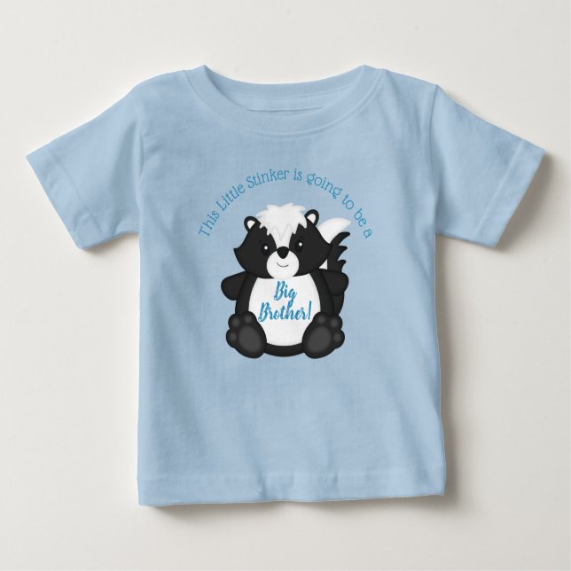 Camiseta De Bebé Skunk Baby Shower Blue (Anverso)