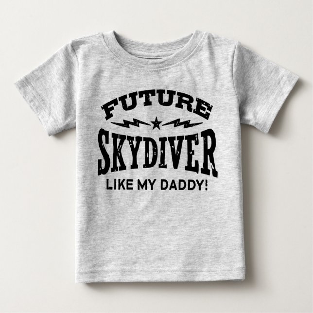 Camiseta De Bebé Skydiver Futuro Como Mi Papi (Anverso)
