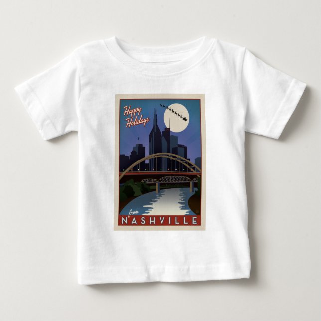 Camiseta De Bebé Skyline de Nashville (Anverso)