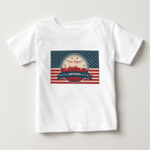 Camiseta De Bebé Skyline Retro Las Vegas
