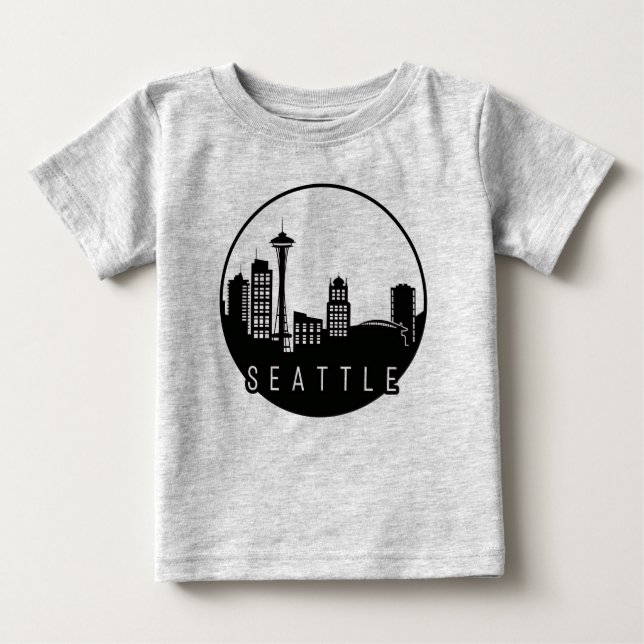 Camiseta De Bebé Skyline Seattle (Anverso)