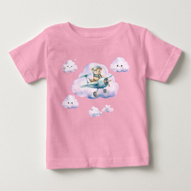 Camiseta De Bebé Skyward Soiree: Teddy Bear Adventure T-Shirt (Anverso)