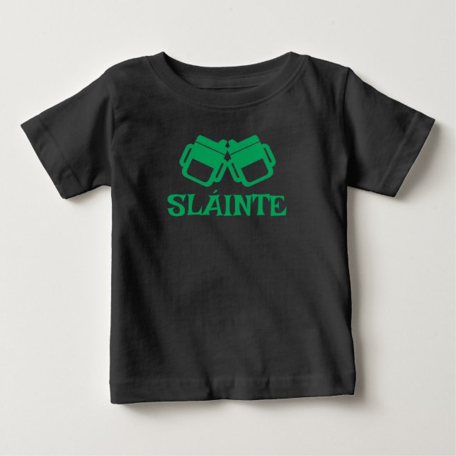 Camiseta De Bebé SLÁINTE sippy black tee (Anverso)