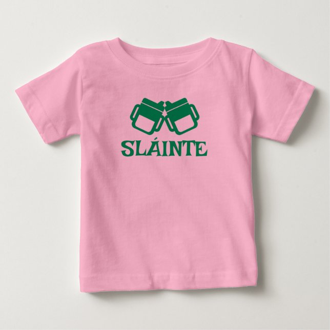 Camiseta De Bebé SLÁINTE sippy pink tee (Anverso)