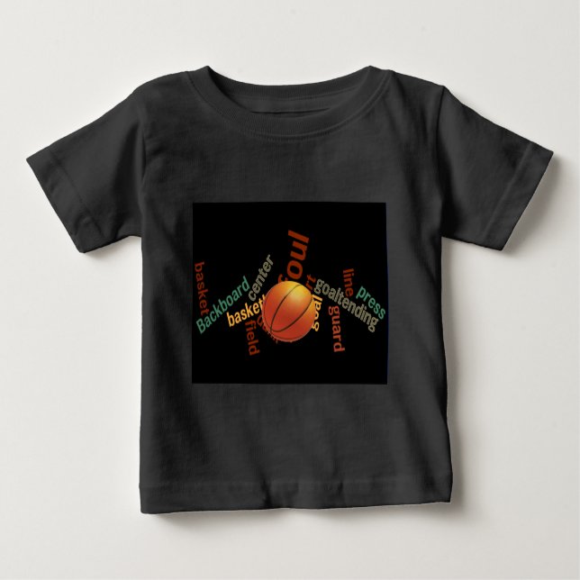 Camiseta De Bebé Slam Dunk of Vocabulary: Juego de Baloncesto de Ca (Anverso)
