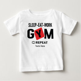 Camiseta De Bebé Sleep Eat Work Gym Repeat typography design