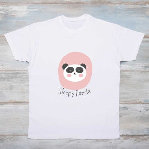 Camiseta De Bebé Sleep Panda Printed Modern White baby T-Shirt