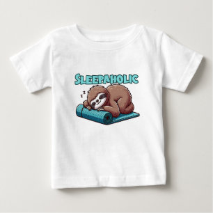 Camiseta De Bebé Sleepaholic - Lema Durmiente Sobre La Mata De Yoga