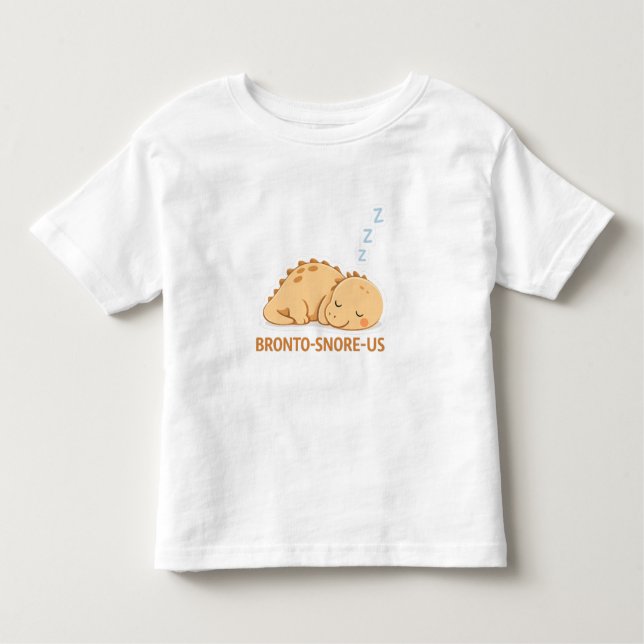 Camiseta De Bebé Sleeping Dinosaur – Cozy Dino Café Illustration (Anverso)