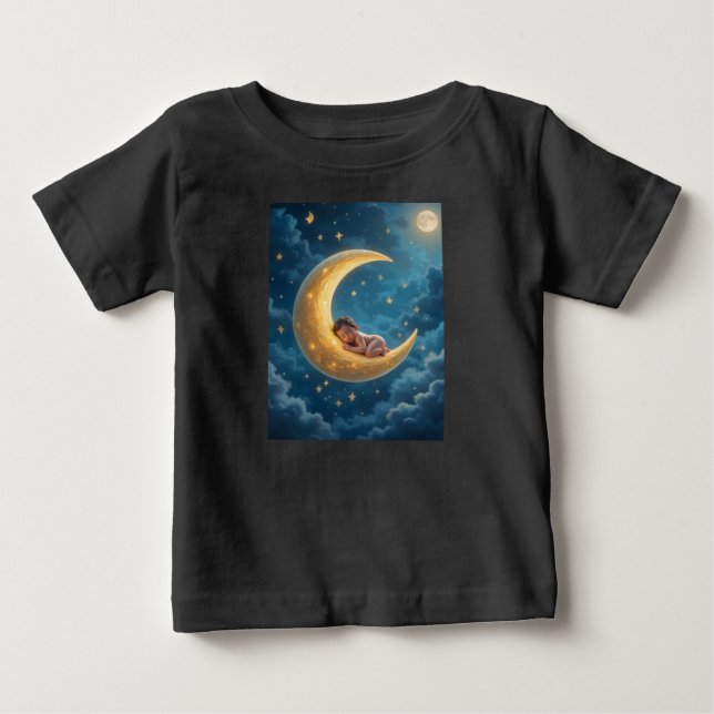 Camiseta De Bebé Sleepy baby moon T-Shirt (Anverso)