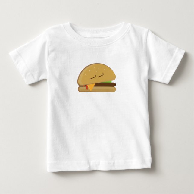 Camiseta De Bebé Sleepy Cheeseburger (Anverso)
