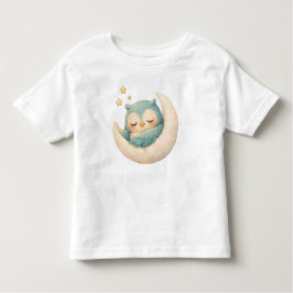 Camiseta De Bebé Sleepy Owl on the Moon