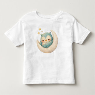 Camiseta De Bebé Sleepy Owl on the Moon 
