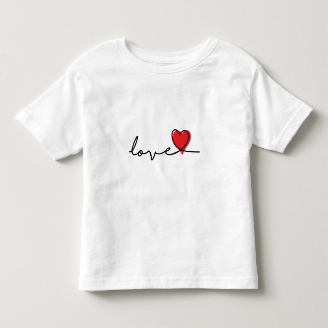 Camiseta De Bebé Slogan love. Hartjes, hartje. Valentijnsdag. (Anverso)