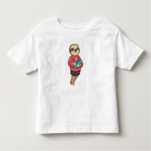 Camiseta De Bebé Sloth como secretario con Notepad