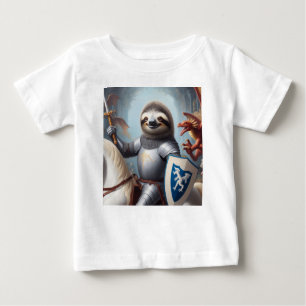Camiseta De Bebé Sloth Knight contra los dragones