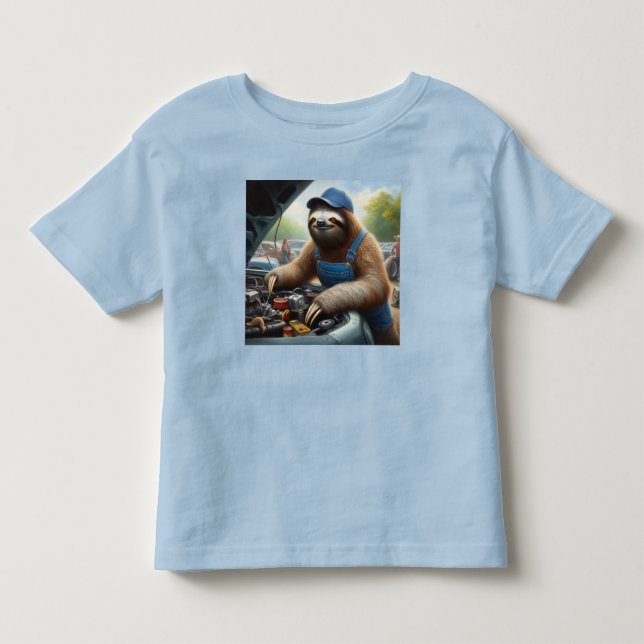 Camiseta De Bebé Sloth Mechanic (Anverso)