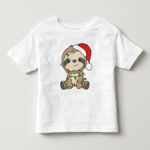 Camiseta De Bebé Sloth Navidades Winter Animals Sloths