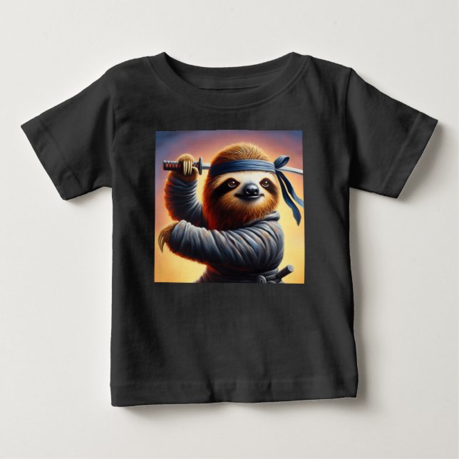 Camiseta De Bebé Sloth Ninja (Anverso)
