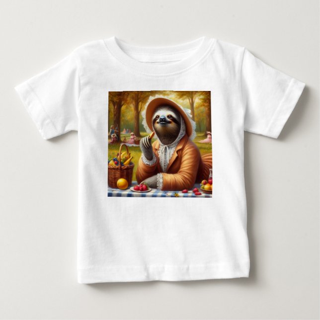 Camiseta De Bebé Sloth Picnic (Anverso)